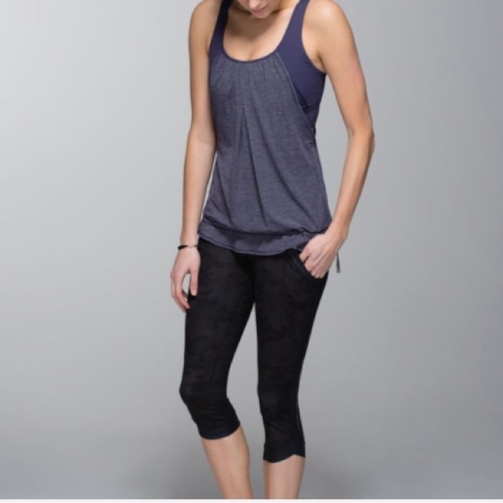 LULULEMON Run Times Tank - Heather Cadet Blue